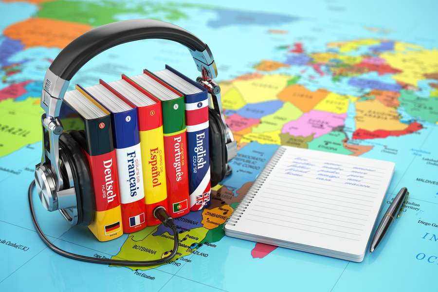 Decorative image representing the world of translation and interpreting